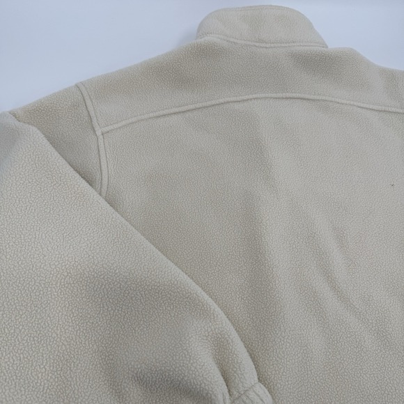 LL Bean Women Beige Fleece Quarter Zip Pullover Sweatshirt Casual Size XL - Picture 15 of 16